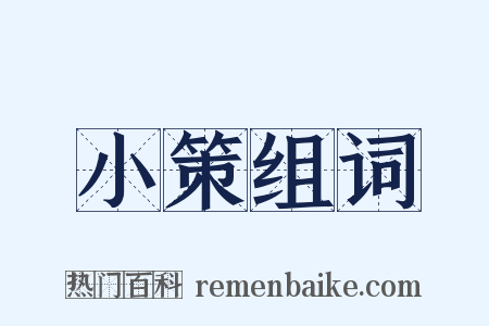 小策组词是什么意思的图片